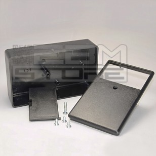 Contenitore 99x60x30 mm - custodia con portabatteria in ABS nero